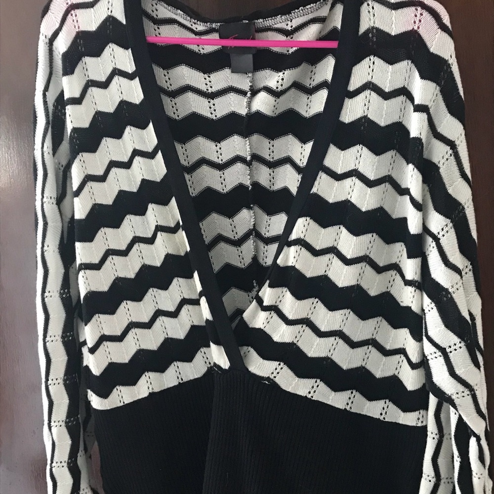 Black and white sweater